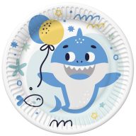   Happy Birthday Blue Shark Happy Birthday paper plates 8 pcs 18 cm