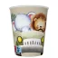 Animals Safari in the Jeep 8-piece paper cup set 250 ml