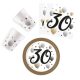 Happy Birthday Milestone Happy Birthday 30 party set with 36 pieces and 23 cm plates
