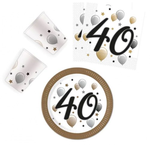 Milestone, Happy Birthday 40 party set 36 pieces