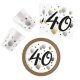 Happy Birthday Milestone Happy Birthday 40 Party Set 36 pcs with 23 cm Plate