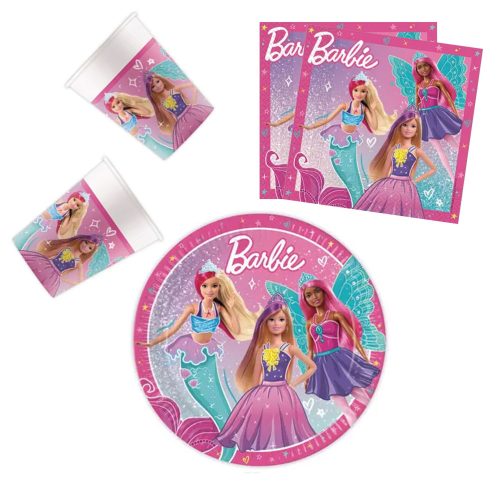 Barbie Fantasy Party set with 36 23 cm plates