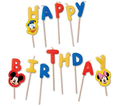 Disney Mickey Rock the House Happy Birthday candle