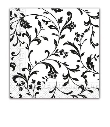 Arabesque Black Napkin (20 pieces) 33x33 cm