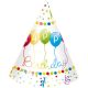 Happy Birthday Streamers Party hat, hat 6 pcs.