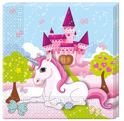 Unicorn Castle napkin 20 pcs 33x33 cm