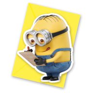 Minions The Rise of Gru party invitation 6 pcs