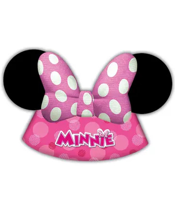 Disney Minnie Junior Party Hat, Cap, 6 pieces