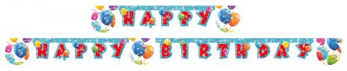 Sparkling Balloons Happy Birthday Banner 200 cm