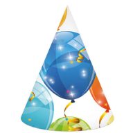 Balloon Sparkling party hat, shako, set of 6