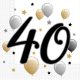 Happy Birthday Milestone Happy Birthday 40 Napkins 20 pcs 33x33 cm