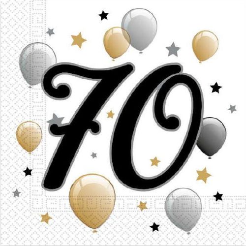 Milestone, Happy Birthday 70 Napkin (20 pieces)