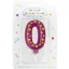 Colour cake candle, number candle 0