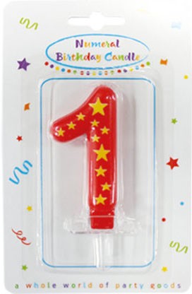 Colorful Cake Candles, Number 1