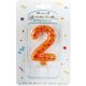 Colour cake candle, number candle 2-es