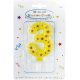 Colour cake candle, number candle 3