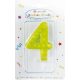 Colour cake candle, number candle 4 es