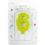 Colour birthday candle, number candle 6