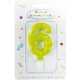 Colour cake candle, number candle 6-inch
