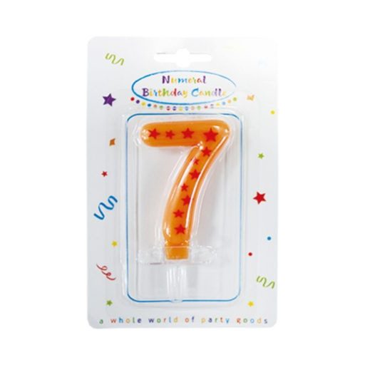 Colour cake candle, number candle 7
