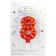 Colour birthday candle, number candle 8