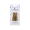 Happy Birthday Gold cake candle, candle set 10 pieces