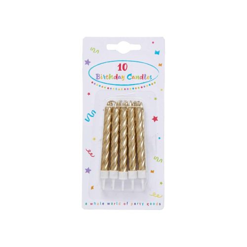 Happy Birthday Happy Birthday Gold cake candle, candle set 10 pieces