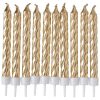 Happy Birthday Happy Birthday Gold cake candle, candle set 10 pieces