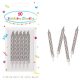 Happy Birthday Happy Birthday Silver Cake Candle Set, 10 pieces