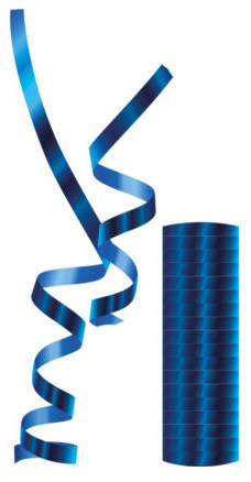 Colour Metallic Blue Streamer