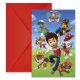 Paw Patrol Ready For Action party invitation set of 6