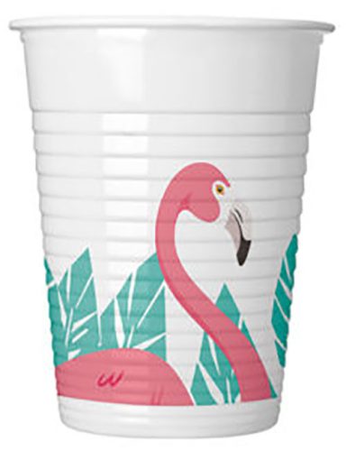 Flamingo Cup Plastic (8 pieces) 200 ml 