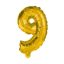 Number Gold, Gold mini number 9 foil balloon 35 cm