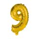 Gold, Gold mini Number 9 foil balloon 35 cm