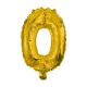 Gold, Gold mini number 0 foil balloon 33 cm