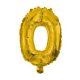 Gold, Gold mini number 0 foil balloon 33 cm