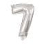 Number Mini Number 7 Silver Foil Balloon 33 cm