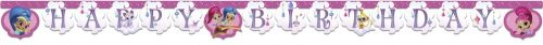 Shimmer and Shine Glitter Happy Birthday Banner