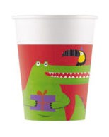 Croco Crocodile Paper Cup (8 pieces) 200 ml
