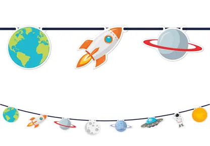 Space Rocket Space garland, decoration