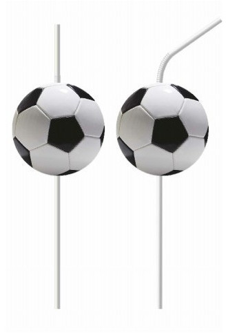 Football Party Paper Straw (4 pieces) set