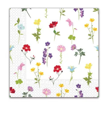 Flower Flowers Field 20-piece napkin, 33x33 cm FSC