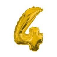 Number Gold, Giant 4 Number Foil Balloon 85 cm
