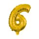 Gold, Gold giant Number 6 foil balloon 85 cm