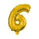 Number Gold, Giant Number 6 Foil Balloon 85 cm
