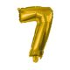 Gold, Gold giant Number 7 foil balloon 85 cm