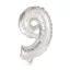 Number Giant Number 9 Silver Foil Balloon 85 cm