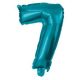Mini 7 Blue number foil balloon 32 cm