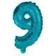 Mini 9 Blue number foil balloon 32 cm