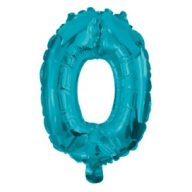 Number Mini 0 Blue number foil balloon 32 cm